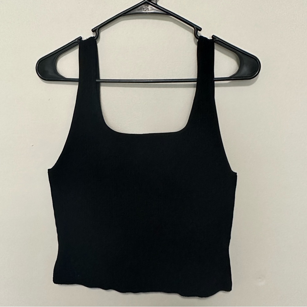 Babaton Sculpt Knit Squareneck Tank Black